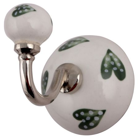 Smokey Green Heart Hooks